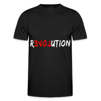 Love Revolution - Men's Functional T-Shirt - black - Front - AI Model Male 178 dark (178cm)