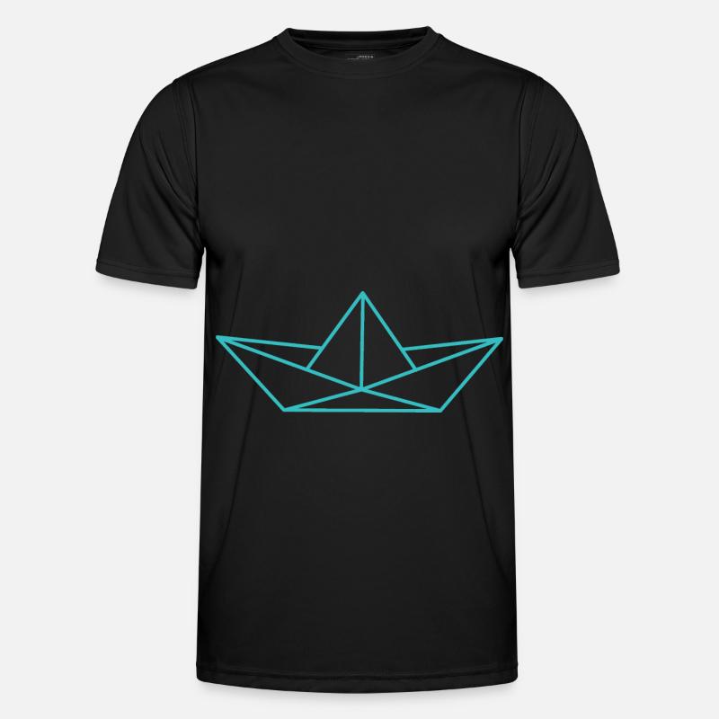 Boot Geometrisch Linie Männer Funktions-T-Shirt