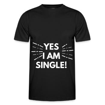 Single - Men's Functional T-Shirt - black - Front - AI Model Male 178 dark (178cm)