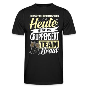 Team Bride JGA Group Sparkling Bachelorette Party - Men's Functional T-Shirt - black - Front - AI Model Male 178 dark (178cm)