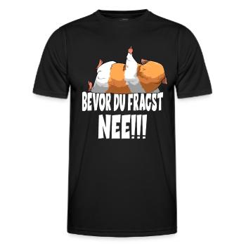 Bevor Du Fragst Nee Meerschweinchen - Männer Funktions-T-Shirt - Schwarz - Vorne - AI Model Male 178 dark (178cm)