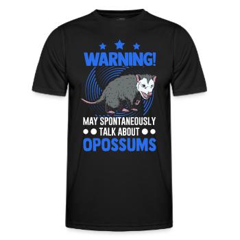 Opossum Geschenk Possum Beutelratte - Männer Funktions-T-Shirt - Schwarz - Vorne - AI Model Male 178 dark (178cm)