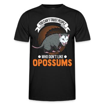Opossum Gift Possum Pouch Rat - Men's Functional T-Shirt - black - Front - AI Model Male 178 dark (178cm)