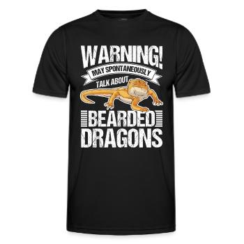Dragon barbu Cadeau Dragon barbu - T-shirt sport Homme - noir - Devant - AI Model Male 178 dark (178cm)