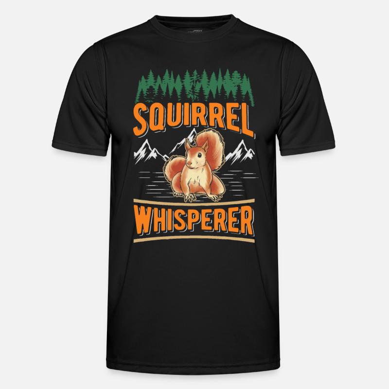 Eichhörnchen Flüsterer Squirrel Whisperer - Men's Functional T-Shirt - black