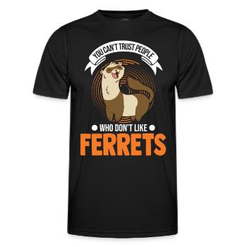 Ferret Lover Ferret Cadeau - T-shirt sport Homme - noir - Devant - AI Model Male 178 dark (178cm)