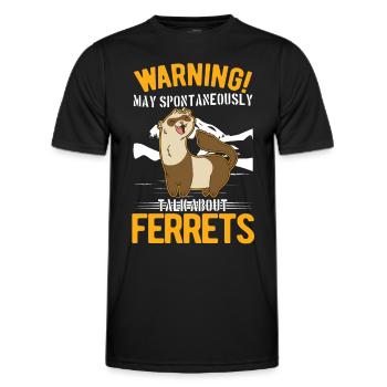 May spontaneously talk about Ferrets Frettchen - Männer Funktions-T-Shirt - Schwarz - Vorne - AI Model Male 178 dark (178cm)