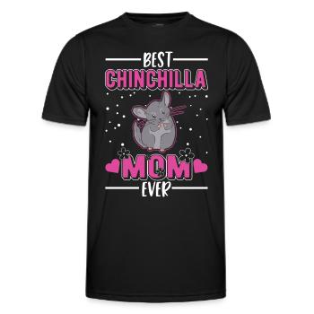 Best Chinchilla Mom Ever - Männer Funktions-T-Shirt - Schwarz - Vorne - AI Model Male 178 dark (178cm)