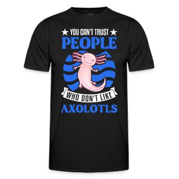 Axolotl Gift Tail Lurch Axolotl - Men's Functional T-Shirt - black - Front - AI Model Male 178 dark (178cm)
