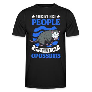 Opossum Gift Possum Pouch Rat - Men's Functional T-Shirt - black - Front - AI Model Male 178 dark (178cm)