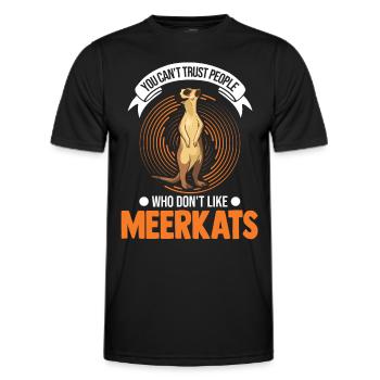 Suricate Cadeau Suricate Suricate - T-shirt sport Homme - noir - Devant - AI Model Male 178 dark (178cm)