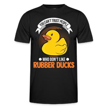 Canard en caoutchouc Cadeau Canard Grinçant Canard Bain Canard - T-shirt sport Homme - noir - Devant - AI Model Male 178 dark (178cm)