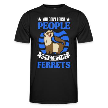 Ferret Lover Ferret Cadeau - T-shirt sport Homme - noir - Devant - AI Model Male 178 dark (178cm)