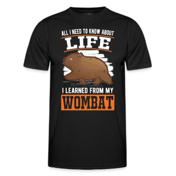 Australischer Wombat - Männer Funktions-T-Shirt - Schwarz - Vorne - AI Model Male 178 dark (178cm)