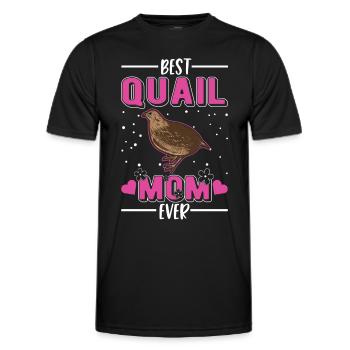 Meilleure maman de caille jamais Wachtel - T-shirt sport Homme - noir - Devant - AI Model Male 178 dark (178cm)