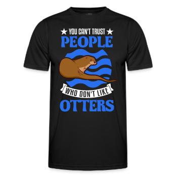 Otter Gift Otter Sea Otter - Men's Functional T-Shirt - black - Front - AI Model Male 178 dark (178cm)