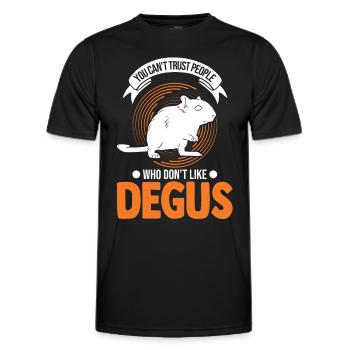 Vous ne pouvez pas faire confiance aux gens qui n’aiment pas Degus - T-shirt sport Homme - noir - Devant - AI Model Male 178 dark (178cm)