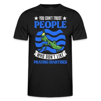 Praying Mantis Gift Mantis Mantis Mantis Fangschrecke - Men's Functional T-Shirt - black - Front - AI Model Male 178 dark (178cm)