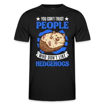 Hedgehog Gift Goose Gel - T-shirt sport Homme - noir - Devant - AI Model Male 178 dark (178cm)
