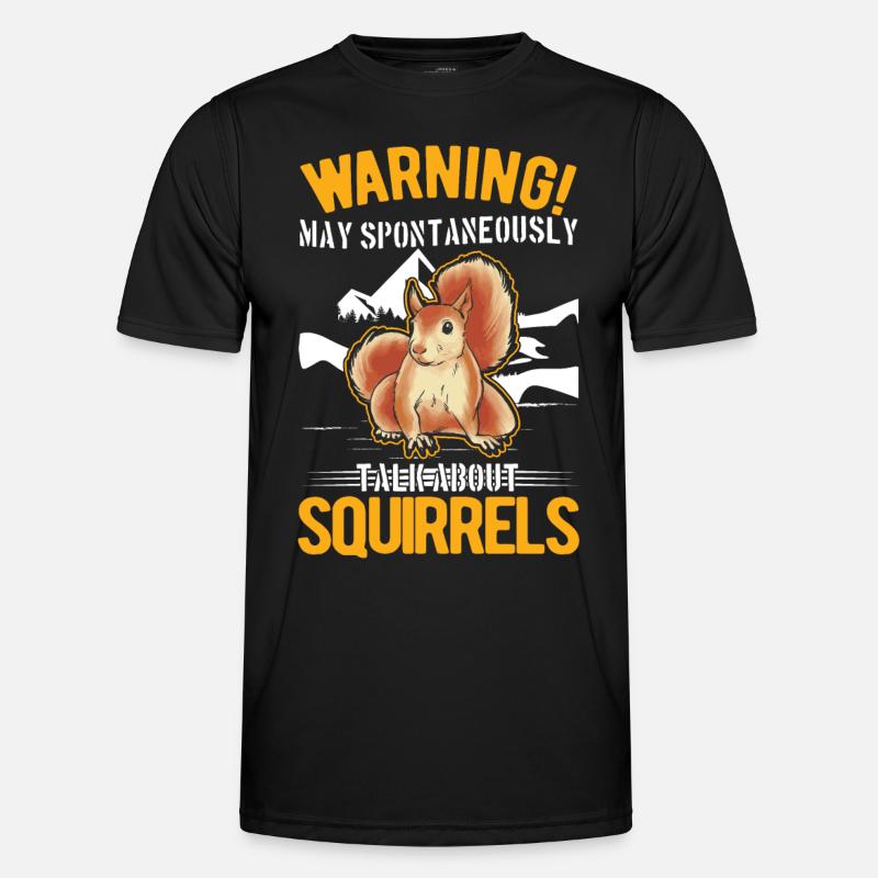 Warnung Eichhörnchen Grauhörnchen Männer Funktions-T-Shirt
