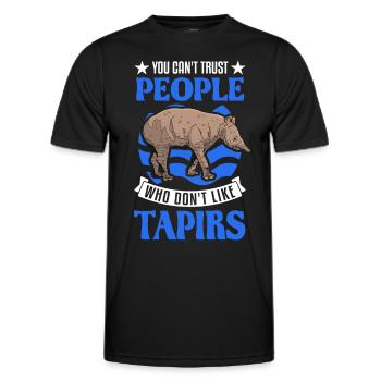 Tapir Flachlandtapir Tapirdae Tapir - Männer Funktions-T-Shirt - Schwarz - Vorne - AI Model Male 178 dark (178cm)