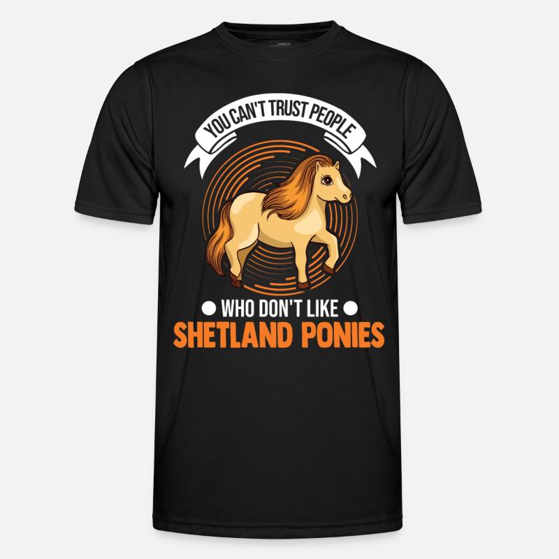 Shetland Pony Geschenk Shetty Männer Funktions-T-Shirt