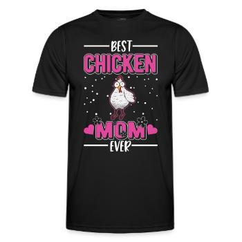 Meilleure maman de poulet jamais Hühner Mama - T-shirt sport Homme - noir - Devant - AI Model Male 178 dark (178cm)