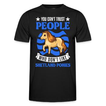 Shetland Pony Geschenk Shetty - Männer Funktions-T-Shirt - Schwarz - Vorne - AI Model Male 178 dark (178cm)