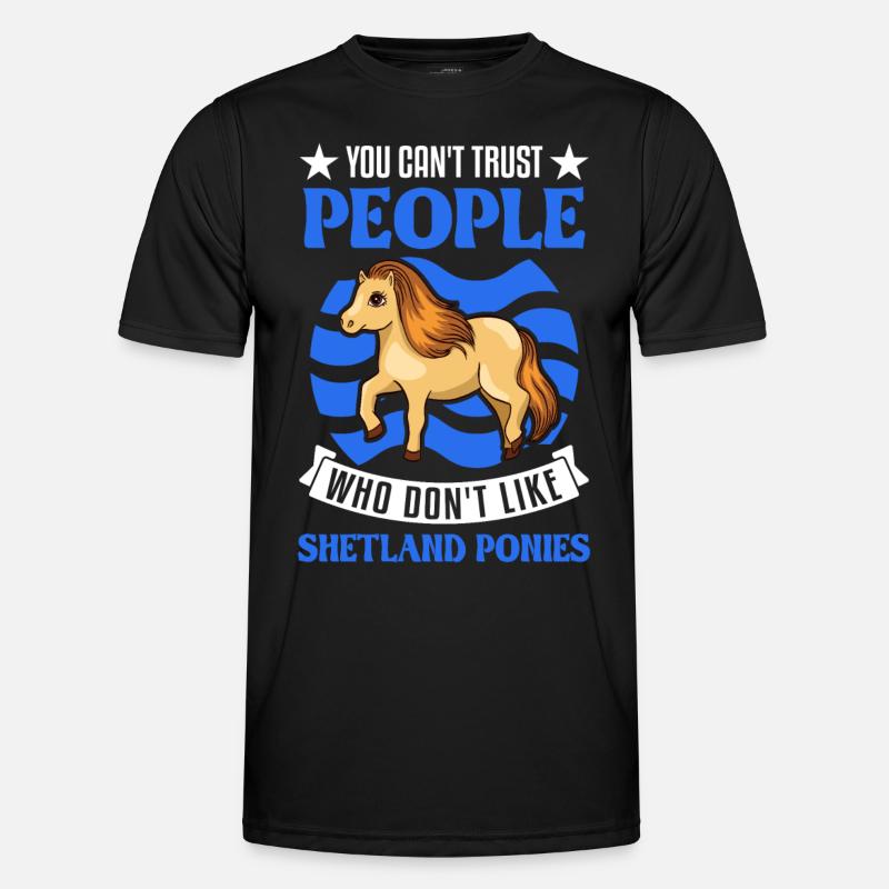 Shetland Pony Gift Shetty - Men's Functional T-Shirt - black