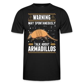 May spontaneously talk about Armadillos - Männer Funktions-T-Shirt - Schwarz - Vorne - AI Model Male 178 dark (178cm)