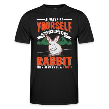 Lapin Lapin Lapin Lapin - T-shirt sport Homme - noir - Devant - AI Model Male 178 dark (178cm)