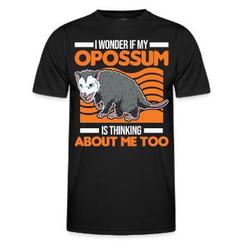 Opossum Possum Beutelratte - Männer Funktions-T-Shirt - Schwarz - Vorne - AI Model Male 178 dark (178cm)
