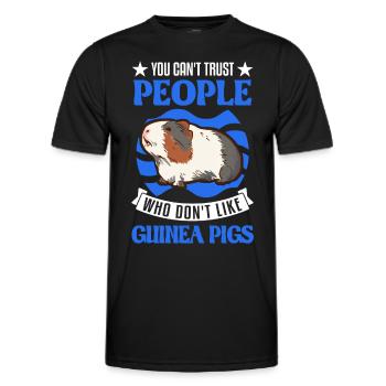 Cochon d’Inde Cadeau Cochon d’Inde - T-shirt sport Homme - noir - Devant - AI Model Male 178 dark (178cm)