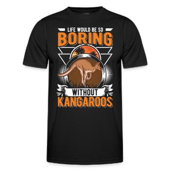 Kangourou australien Kangourou d’Australie - T-shirt sport Homme - noir - Devant - AI Model Male 178 dark (178cm)