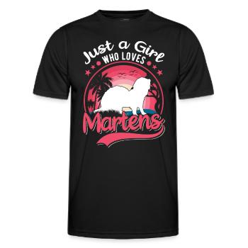 Marten Girl Mink Badger Arbre Martre - T-shirt sport Homme - noir - Devant - AI Model Male 178 dark (178cm)