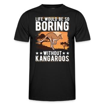 Kangourou australien Kangourou d’Australie - T-shirt sport Homme - noir - Devant - AI Model Male 178 dark (178cm)