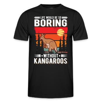 Kangourou australien Kangourou d’Australie - T-shirt sport Homme - noir - Devant - AI Model Male 178 dark (178cm)