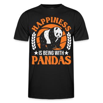 Panda Lucky Panda Bear - Men's Functional T-Shirt - black - Front - AI Model Male 178 dark (178cm)