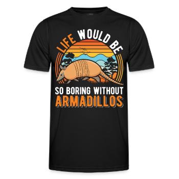 Armadillo Gift Armadillo - Men's Functional T-Shirt - black - Front - AI Model Male 178 dark (178cm)