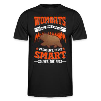 Australischer Wombat Geschenk - Männer Funktions-T-Shirt - Schwarz - Vorne - AI Model Male 178 dark (178cm)