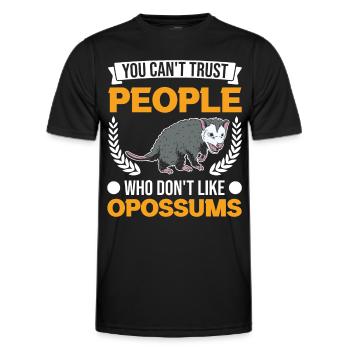 Opossum Gift Possum Pouch Rat - Men's Functional T-Shirt - black - Front - AI Model Male 178 dark (178cm)