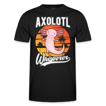 Axolotl Flüsterer Axolotl Whisperer - T-shirt sport Homme - noir - Devant - AI Model Male 178 dark (178cm)