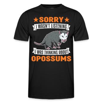 Opossum Gift Possum Pouch Rat - Men's Functional T-Shirt - black - Front - AI Model Male 178 dark (178cm)