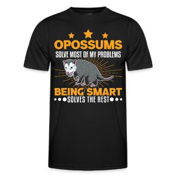 Opossum Gift Possum Pouch Rat - Men's Functional T-Shirt - black - Front - AI Model Male 178 dark (178cm)