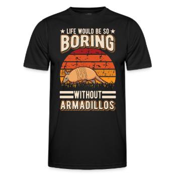 Armadillo Gift Armadillo - Men's Functional T-Shirt - black - Front - AI Model Male 178 dark (178cm)