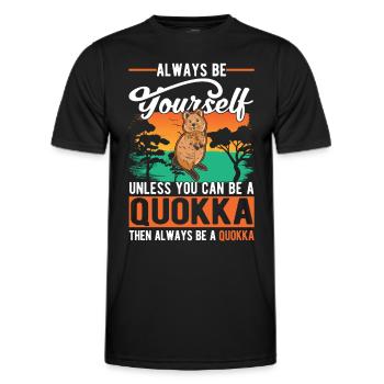 Soyez toujours vous-même Sauf si vous pouvez être un Quokka - T-shirt sport Homme - noir - Devant - AI Model Male 178 dark (178cm)
