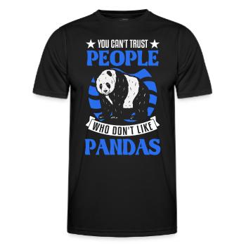 Panda Liebhaber Pandabär Geschenk - Männer Funktions-T-Shirt - Schwarz - Vorne - AI Model Male 178 dark (178cm)