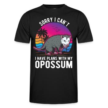 Opossum Gift Possum Pouch Rat - Men's Functional T-Shirt - black - Front - AI Model Male 178 dark (178cm)