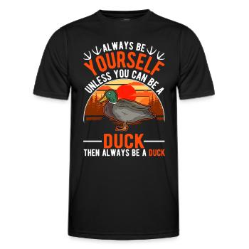 Canard Cadeau Canard Éleveur de Canard - T-shirt sport Homme - noir - Devant - AI Model Male 178 dark (178cm)