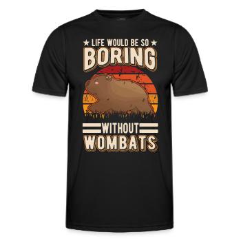 Australischer Wombat - Männer Funktions-T-Shirt - Schwarz - Vorne - AI Model Male 178 dark (178cm)